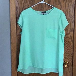 Limited sheer top mint green